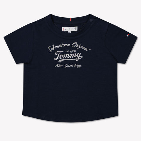 Tommy Hilfiger Baby Girls T-Shirt  Navy