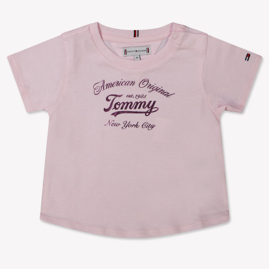 Tommy Hilfiger Baby Girls T-Shirt in Light Pink