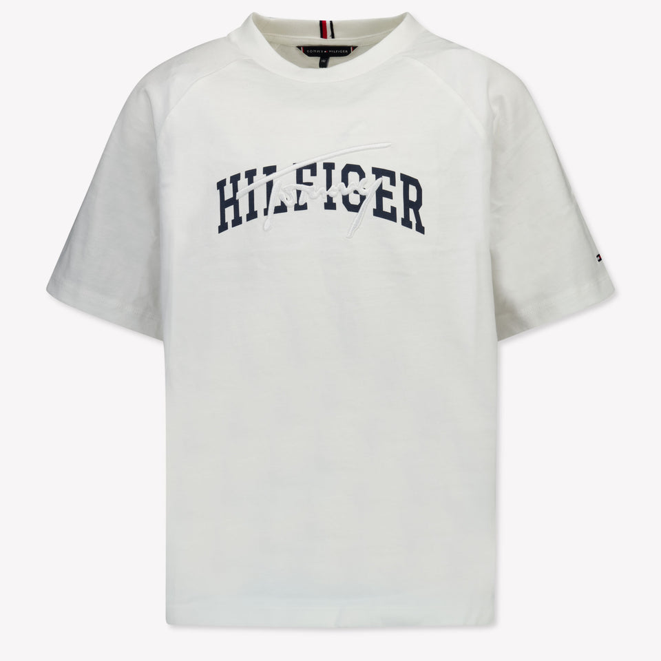 Tommy Hilfiger Kinder Jongens T-Shirt In Wit