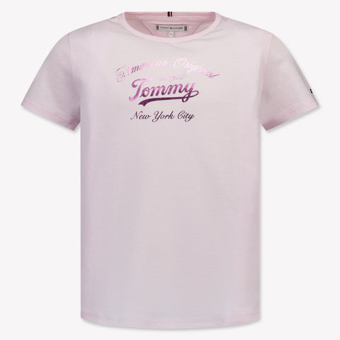 Tommy Hilfiger Kinder Meisjes T-Shirt In Licht Roze
