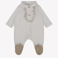 First Baby Unisex Playsuit  White