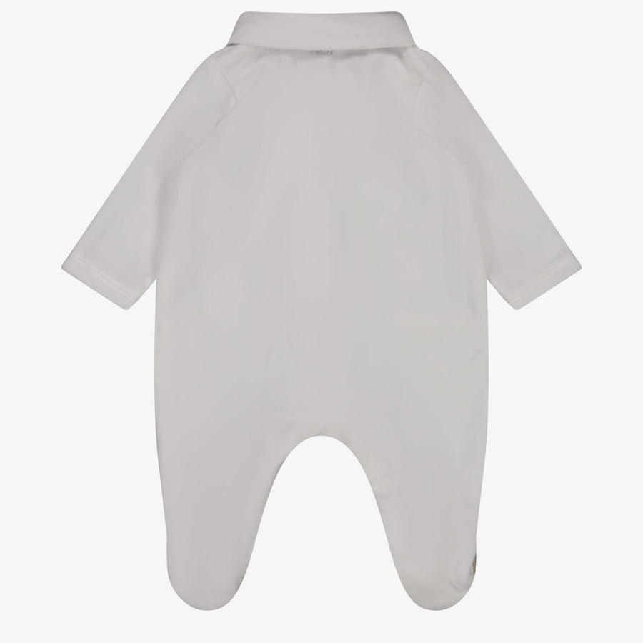 First Baby Unisex Playsuit  White