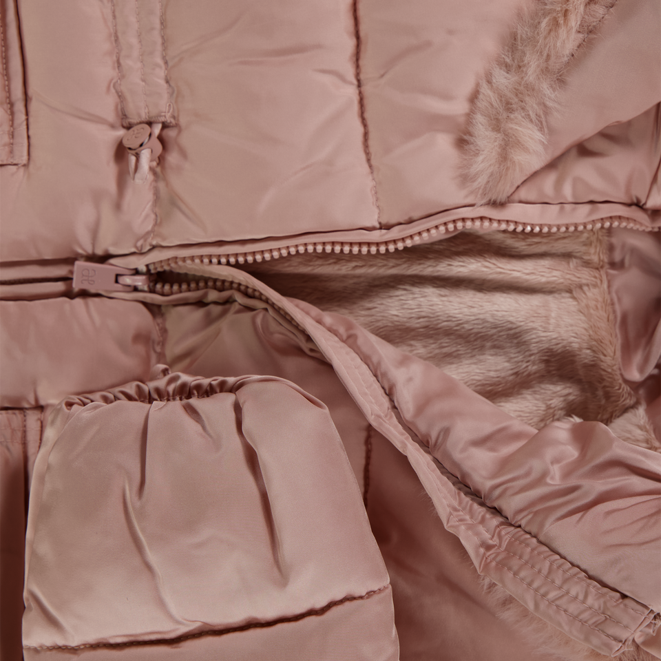Abel & Lula Kinder Meisjes Winterjas In Licht Roze