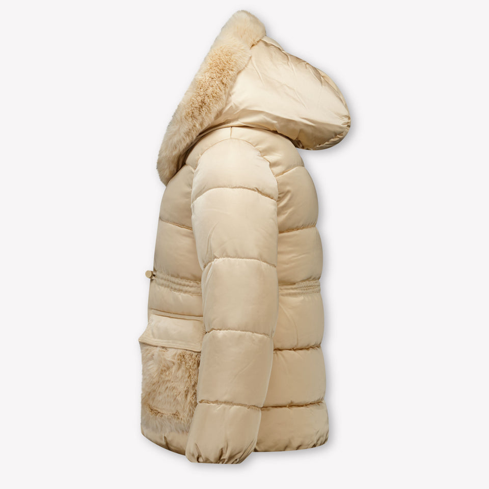 Abel & Lula Kids Girls Winter Coat  Beige