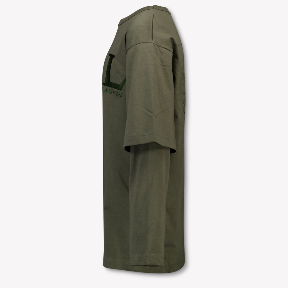 Lanvin Kinder Jongens T-Shirt In Army