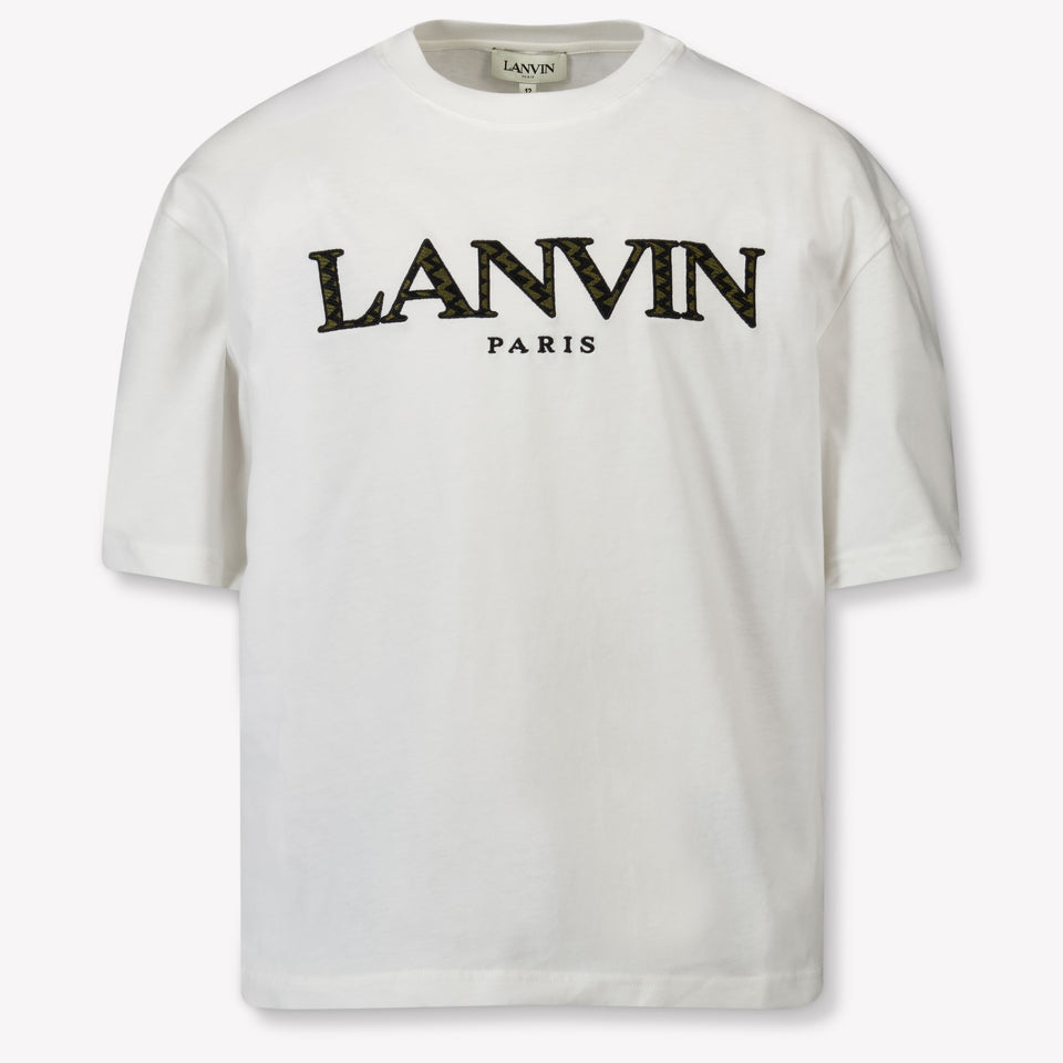 Lanvin Kids Unisex T-Shirt In OffWhite