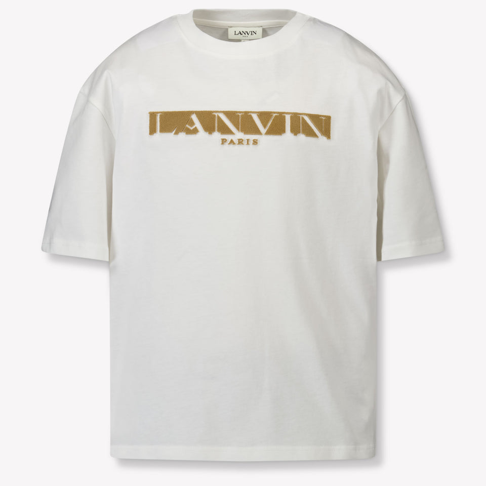 Lanvin Kids Unisex T-Shirt In OffWhite