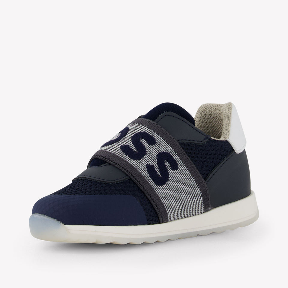 Boss Jongens Sneakers In Navy