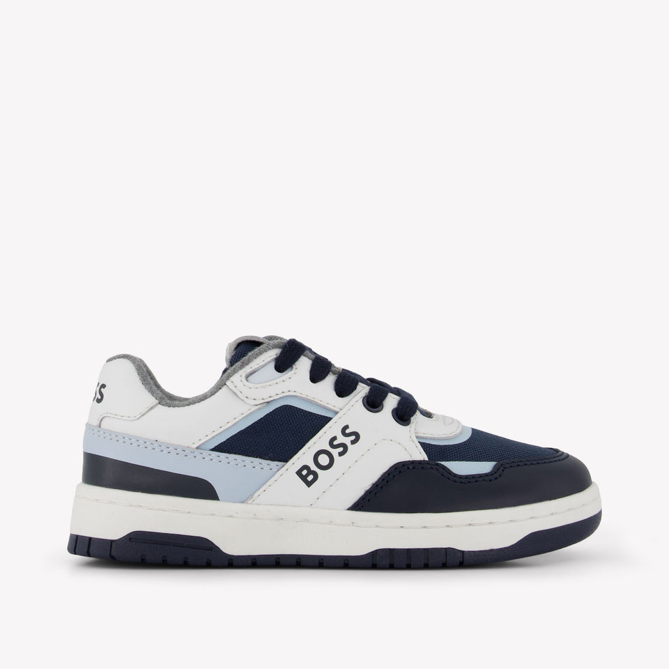 Boss Jongens Sneakers In Navy