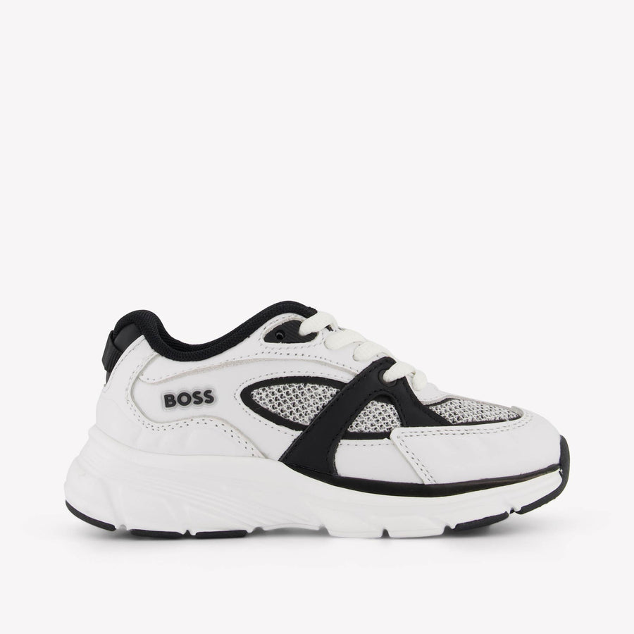 Boss Jongens Sneakers In Wit