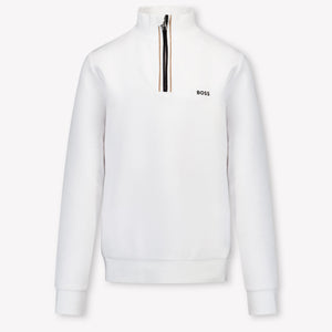 Boss Kids Boys Sweater  White