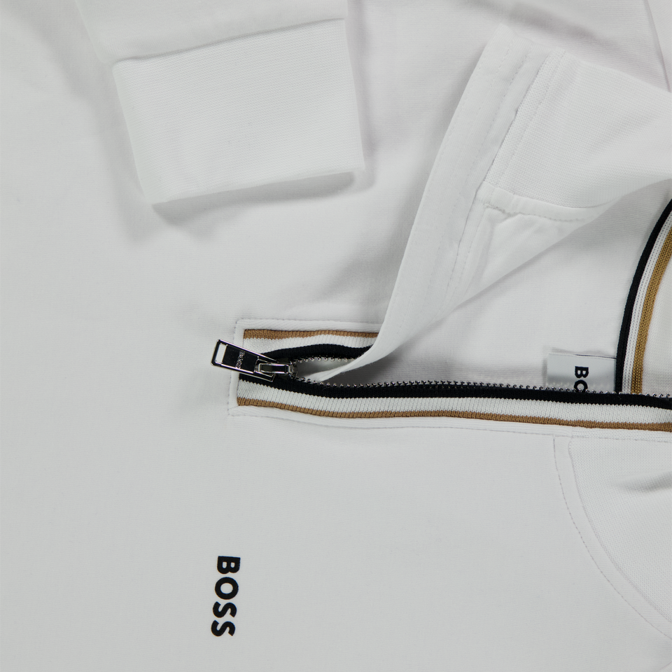 Boss Kinder Jongens Trui In Wit