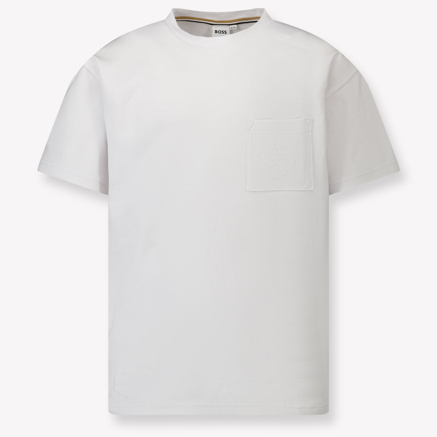 Boss Kinder Jongens T-Shirt In Wit