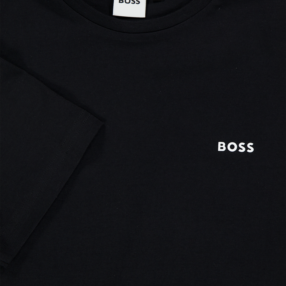 Boss Kinder Jongens T-Shirt In Zwart