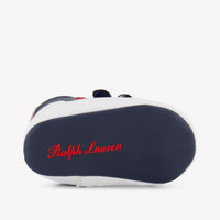 Ralph Lauren Heritage Court Ii Baby Jongens Sneakers In Navy