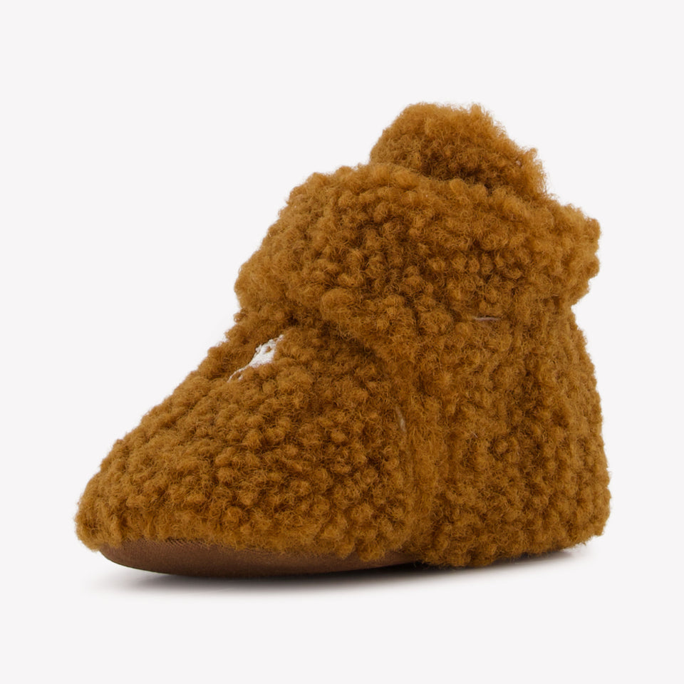 Ralph Lauren Lando Layette Baby Unisex Sneakers In Camel