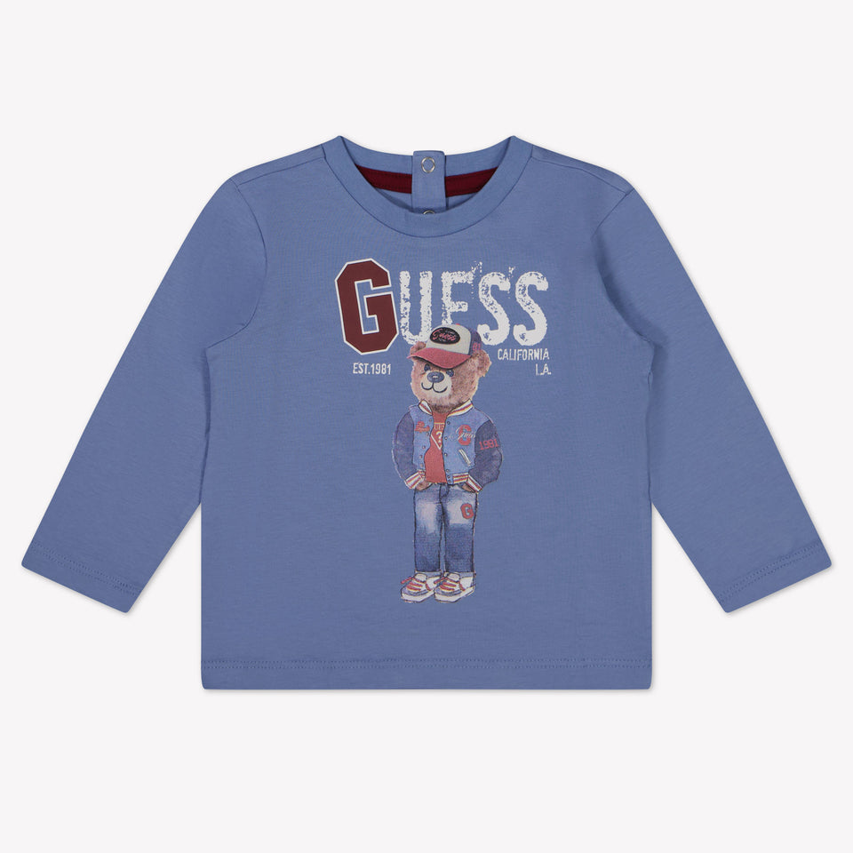 Guess Baby Jongens T-Shirt In Licht Blauw