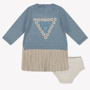 Guess Baby Girls Dress  Light Blue