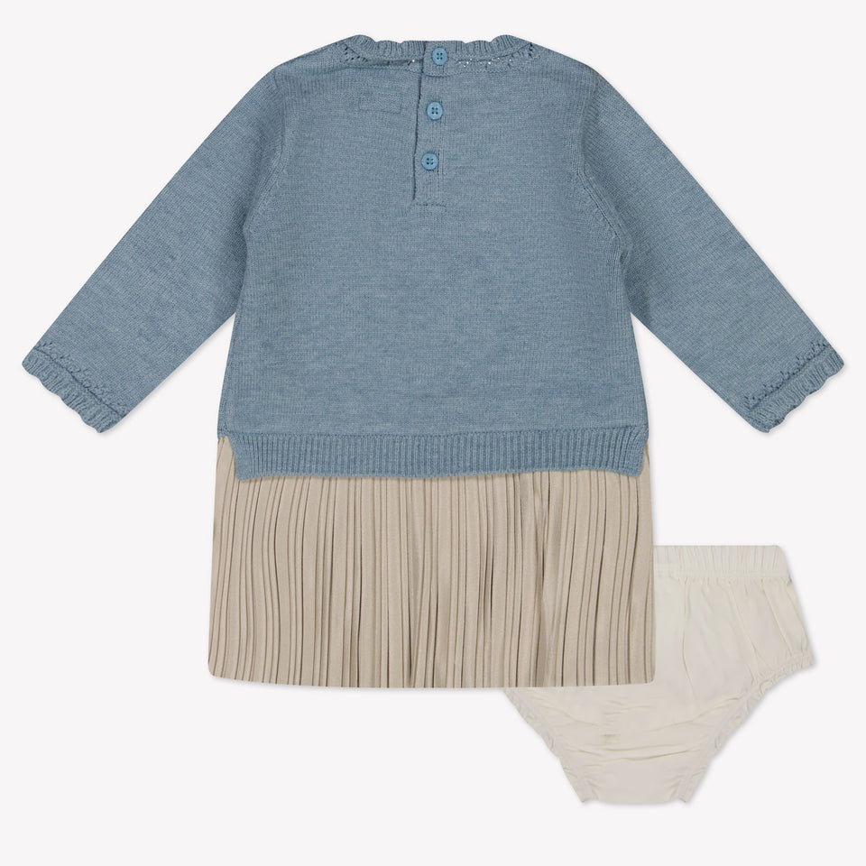 Guess Baby Girls Dress  Light Blue