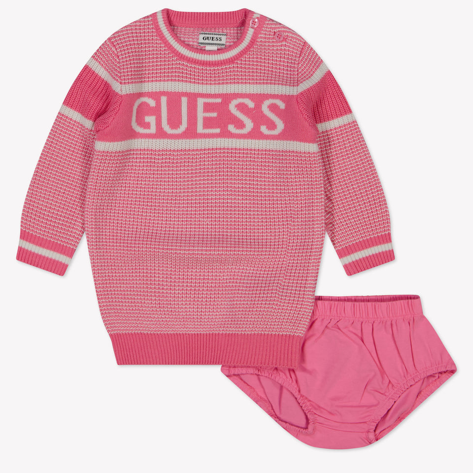 Guess Baby Meisjes Jurk In Roze