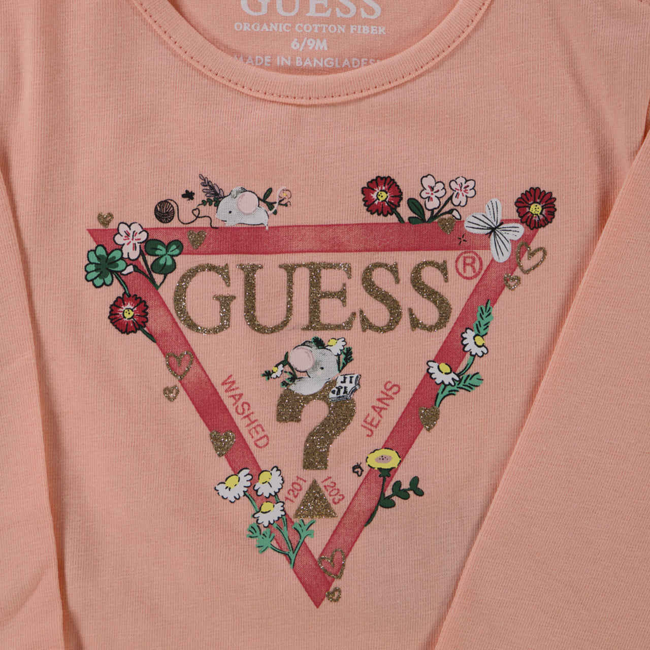 Guess Baby Girls T-Shirt  Salmon