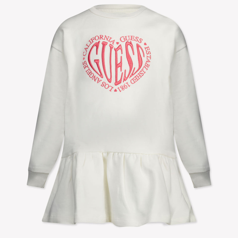 Guess Kinder Meisjes Jurk In Off White
