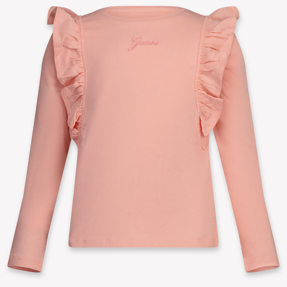 Guess Kinder Meisjes T-Shirt In Zalm