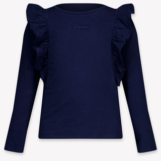 Guess Kinder Meisjes T-Shirt In Navy