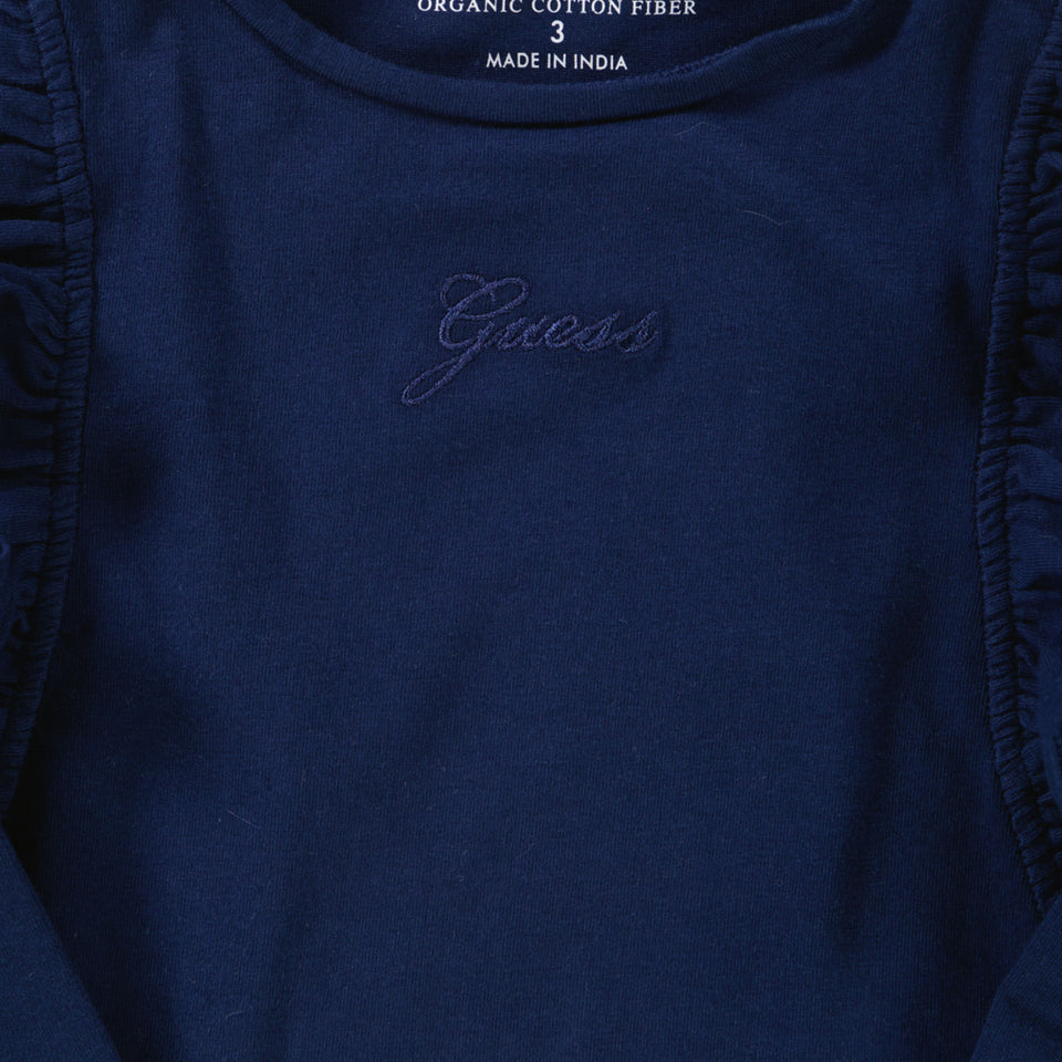 Guess Kinder Meisjes T-Shirt In Navy