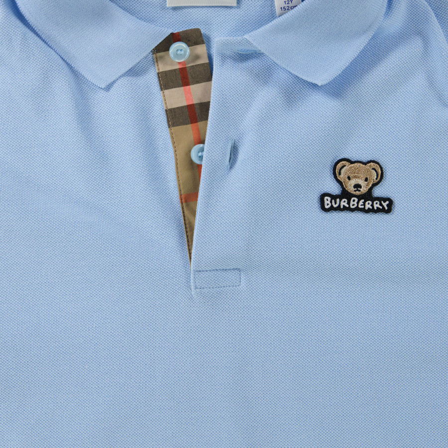 Burberry Kids Boys Polo  Light Blue