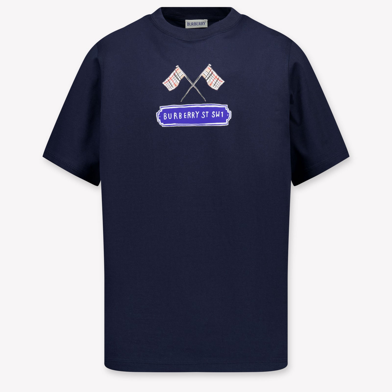 Burberry Kinder Jongens T-Shirt In Donker Blauw
