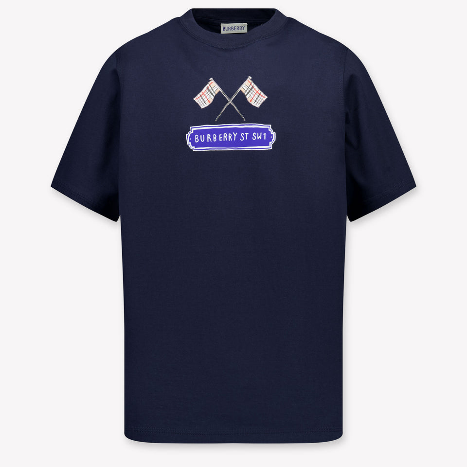 Burberry Kinder Jongens T-Shirt In Donker Blauw