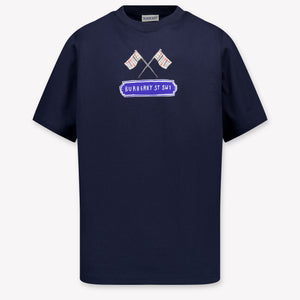 Burberry Kids Boys  T-Shirt Dark Blue