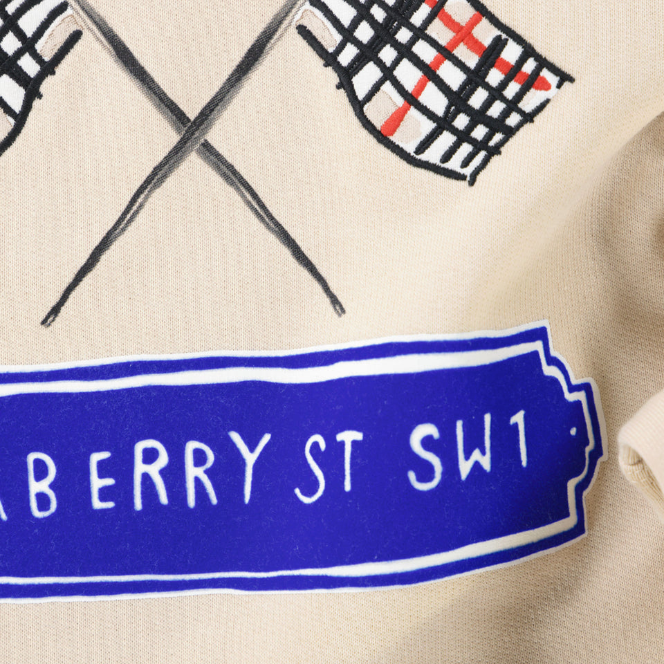 Burberry Kinder Jongens Trui In Licht Beige