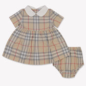 Burberry Geralde Baby Girls Dress  Light Beige