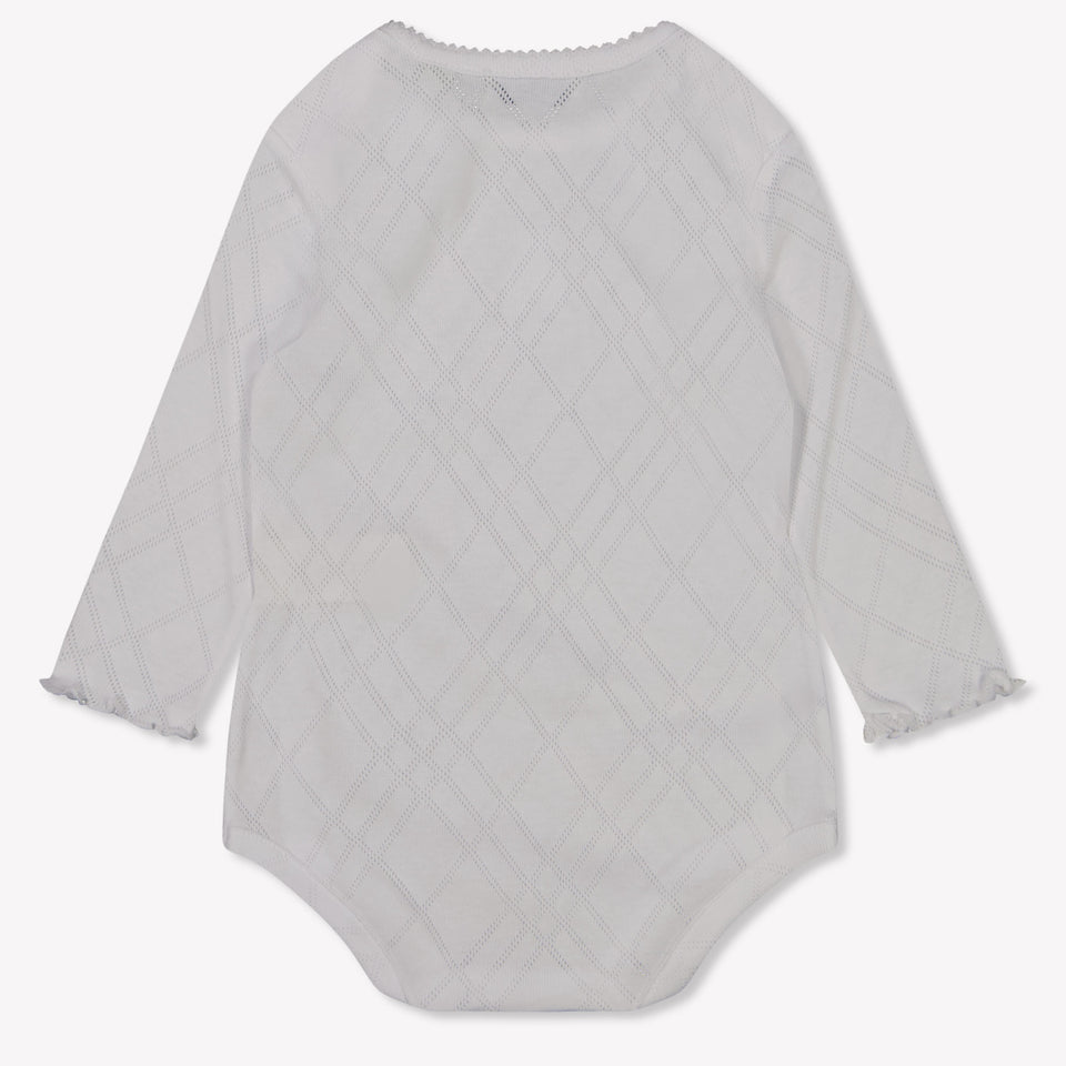Burberry Baby Girls Bodper  White