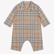 Burberry Andreas Baby Boys Playsuit  Light Beige