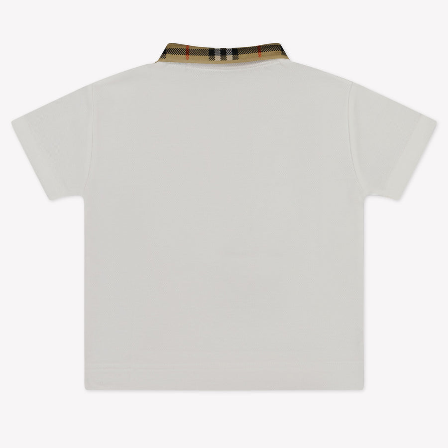 Burberry Baby Jongens Polo In Wit