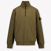 Stone Island Kids Boys Sweater  Army