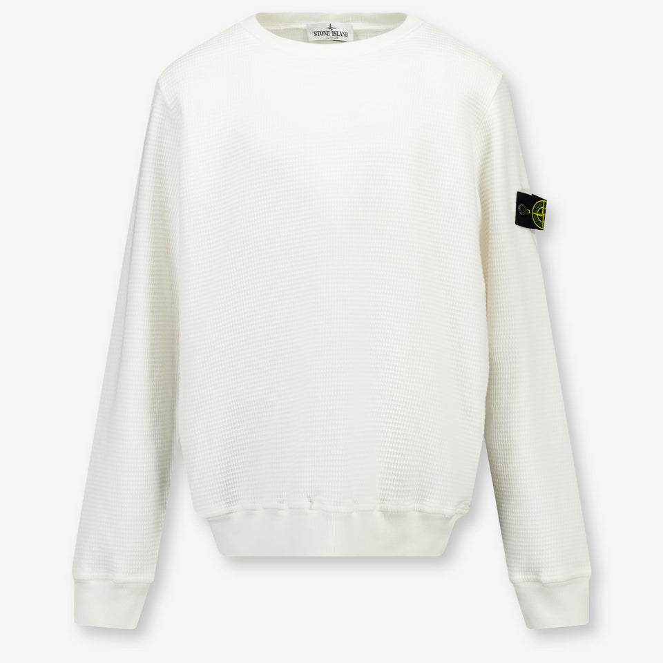 Stone Island Kids Boys Sweater  White