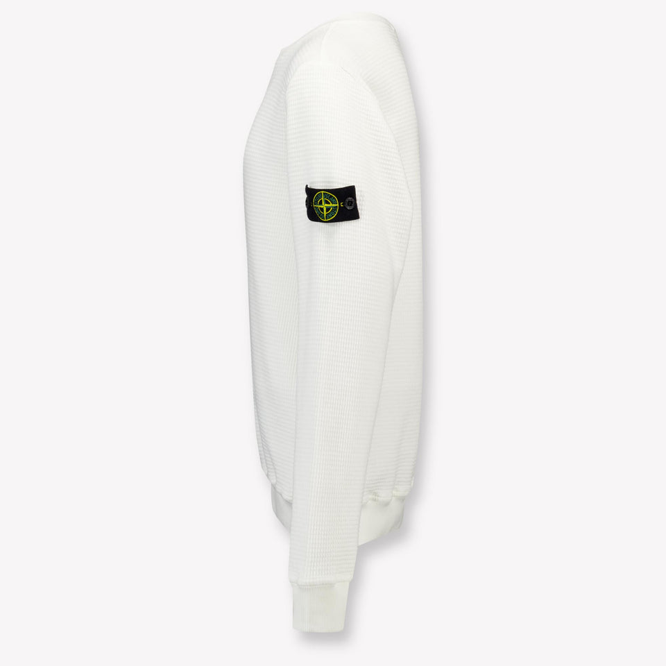 Stone Island Kids Boys Sweater  White