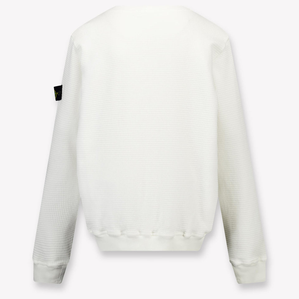 Stone Island Kids Boys Sweater  White