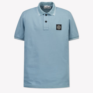 Stone Island Kinder Jongens Polo In Licht Blauw