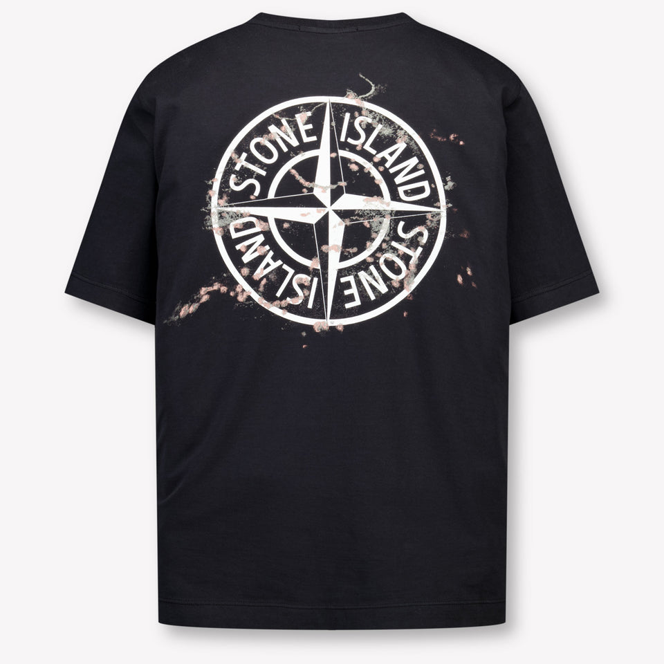 Stone Island Kinder Jongens T-Shirt In Zwart