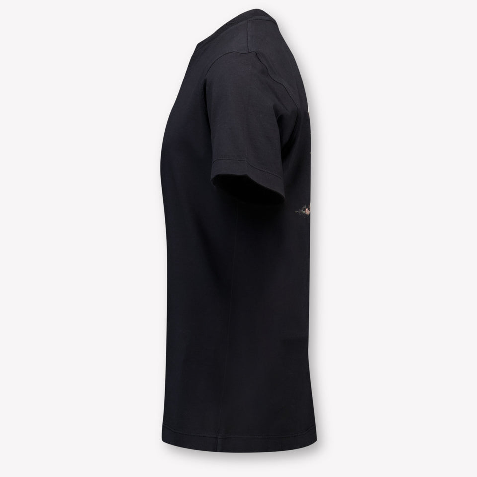 Stone Island Kinder Jongens T-Shirt In Zwart