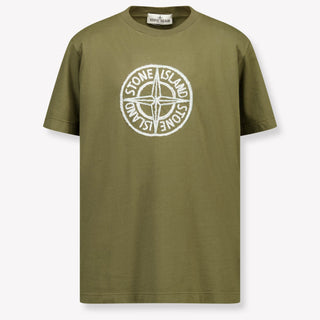 Stone Island Kids Boys  T-Shirt Army