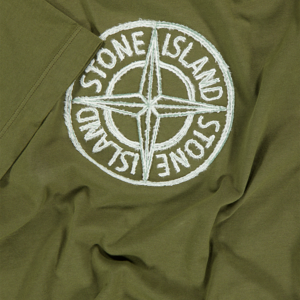 Stone Island Kids Boys  T-Shirt Army