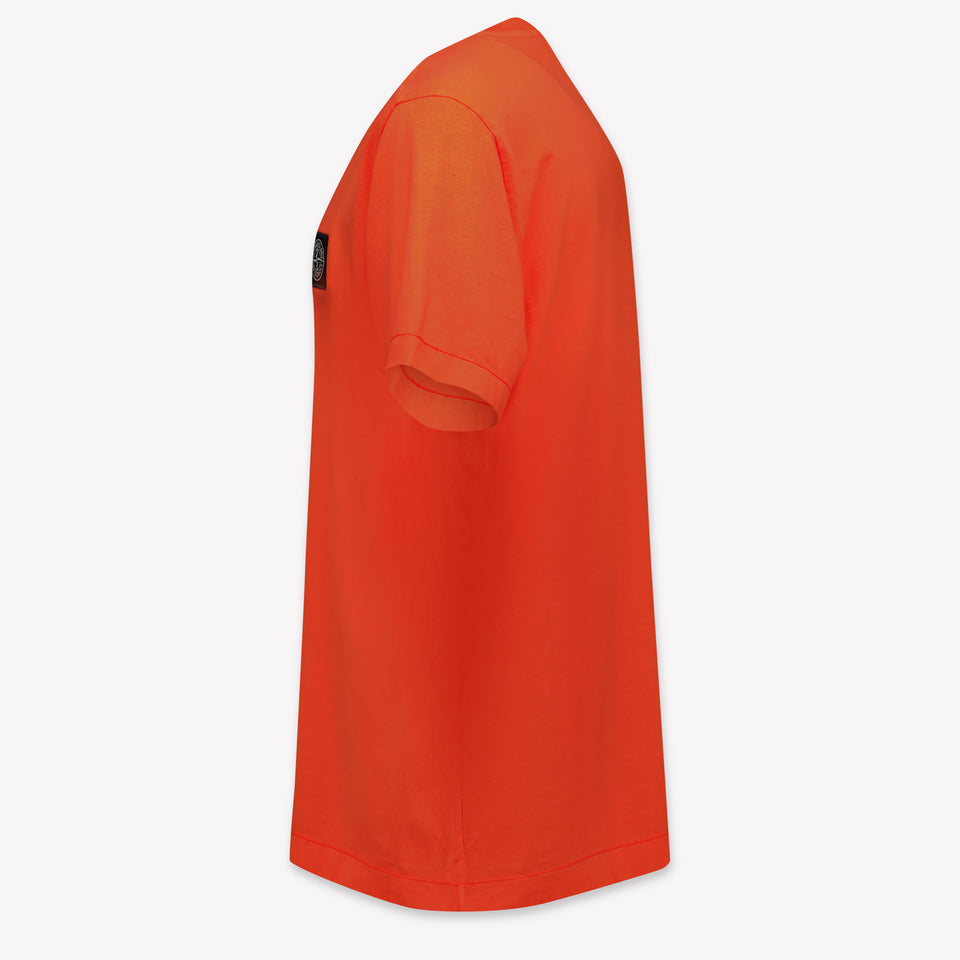 Stone Island Kinder Jongens T-Shirt In Rood
