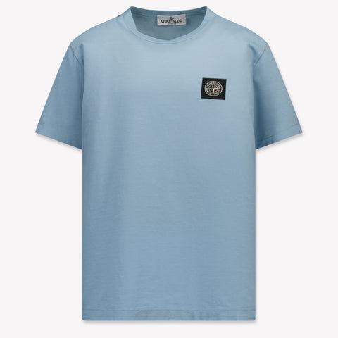 Stone Island Kinder Jongens T-Shirt In Licht Blauw