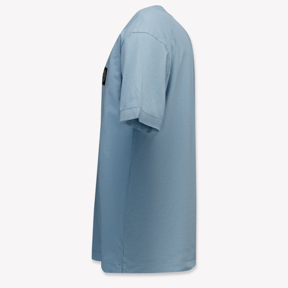 Stone Island Kinder Jongens T-Shirt In Licht Blauw